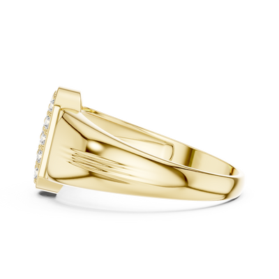 Celestienne Column Pavé  Diamond Ring