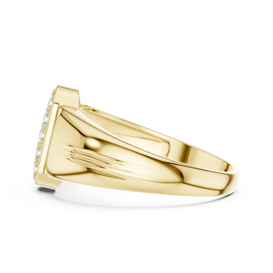 Celestienne Column Pavé  Diamond Ring