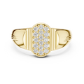 Celestienne Column Pavé  Diamond Ring