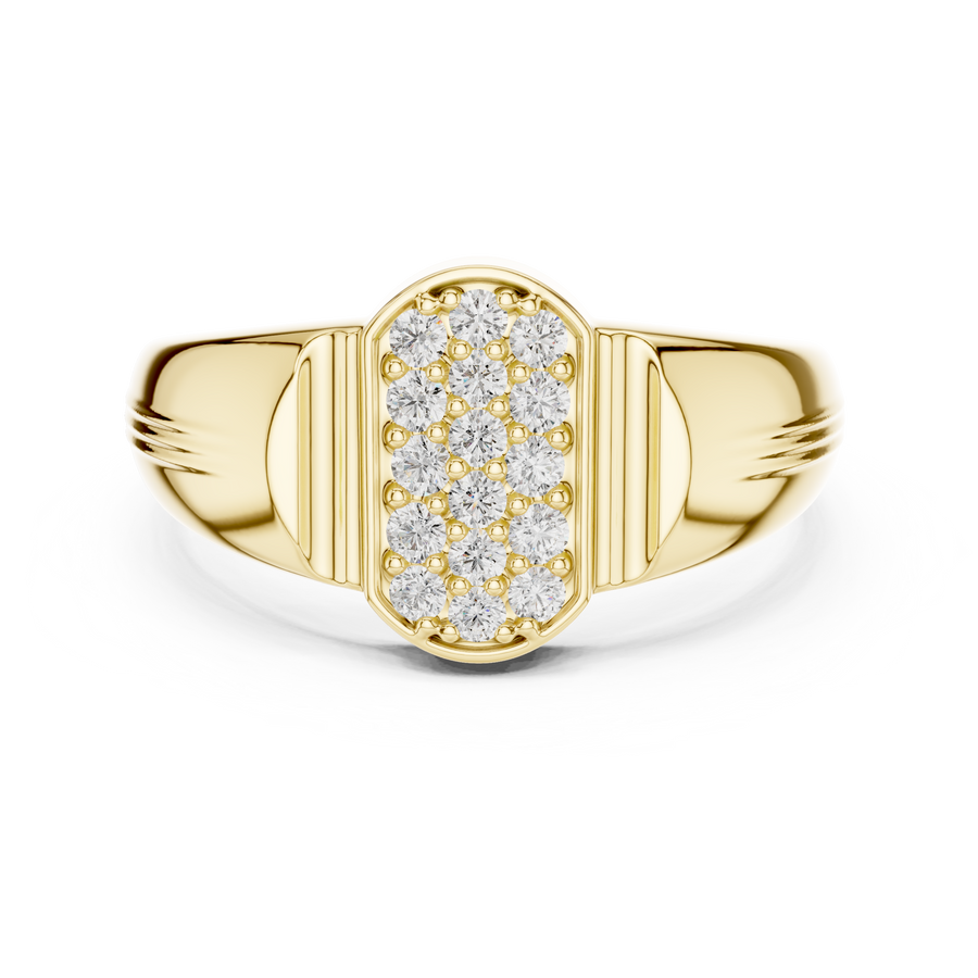 Celestienne Column Pavé  Diamond Ring