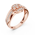 Seravienne Trio Halo Pavé  Diamond Ring