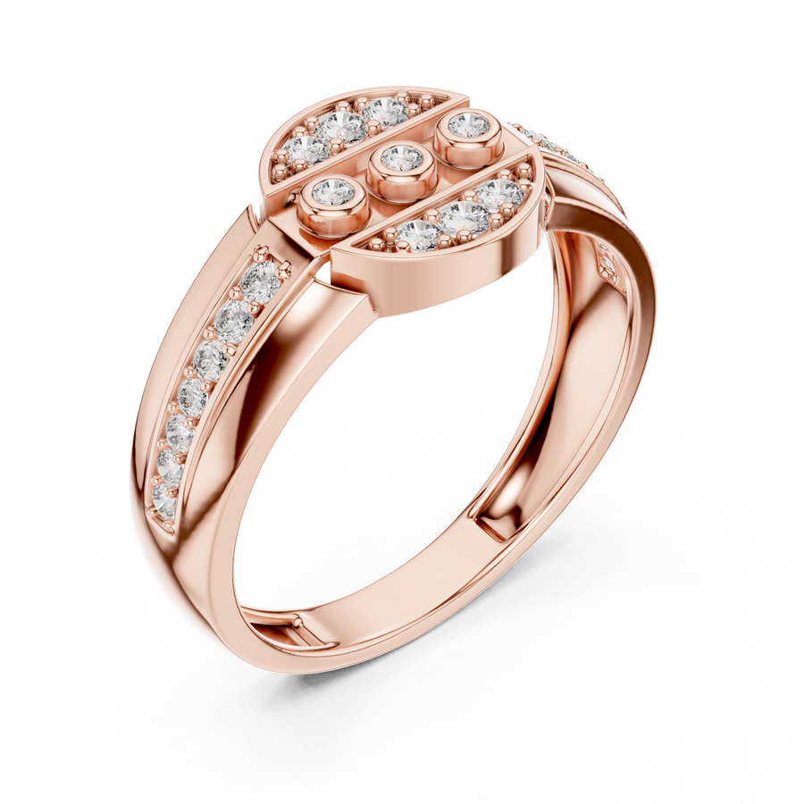 Seravienne Trio Halo Pavé  Diamond Ring