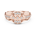 Seravienne Trio Halo Pavé  Diamond Ring