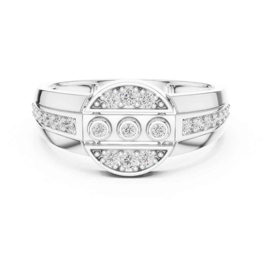 Seravienne Trio Halo Pavé  Diamond Ring