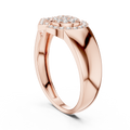 Avelisse Twin Arc Halo Pavé  Diamond Ring