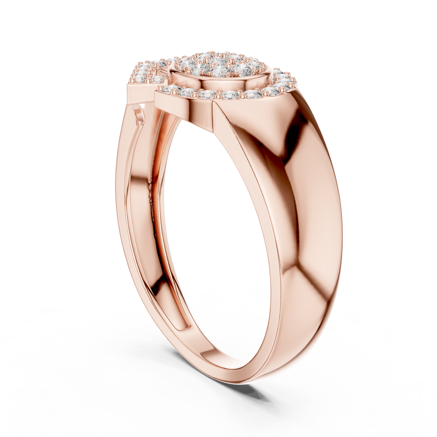 Avelisse Twin Arc Halo Pavé  Diamond Ring