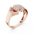 Avelisse Twin Arc Halo Pavé  Diamond Ring
