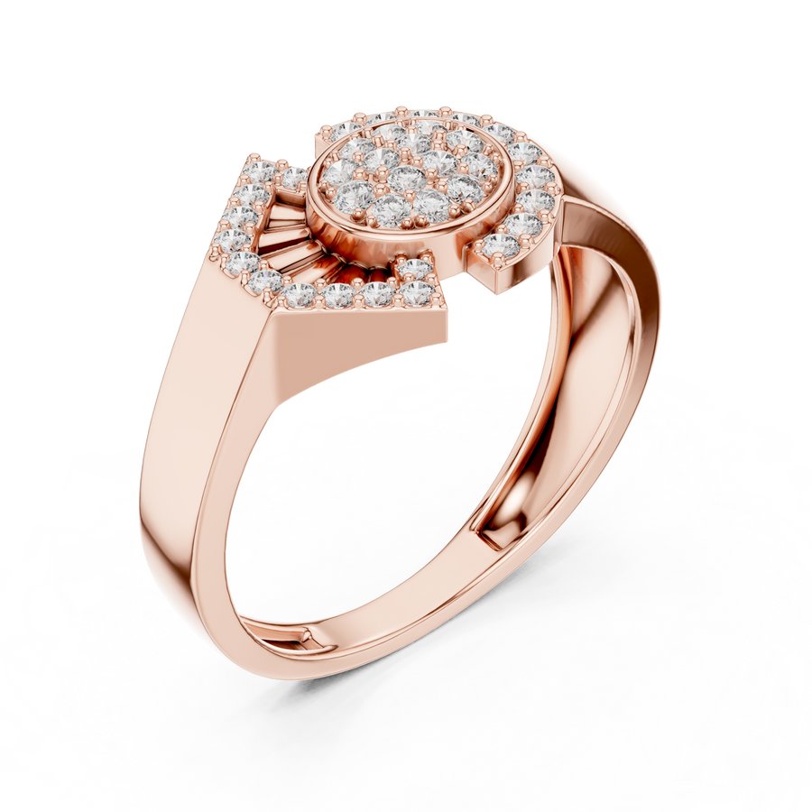 Avelisse Twin Arc Halo Pavé  Diamond Ring