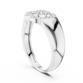Avelisse Twin Arc Halo Pavé  Diamond Ring