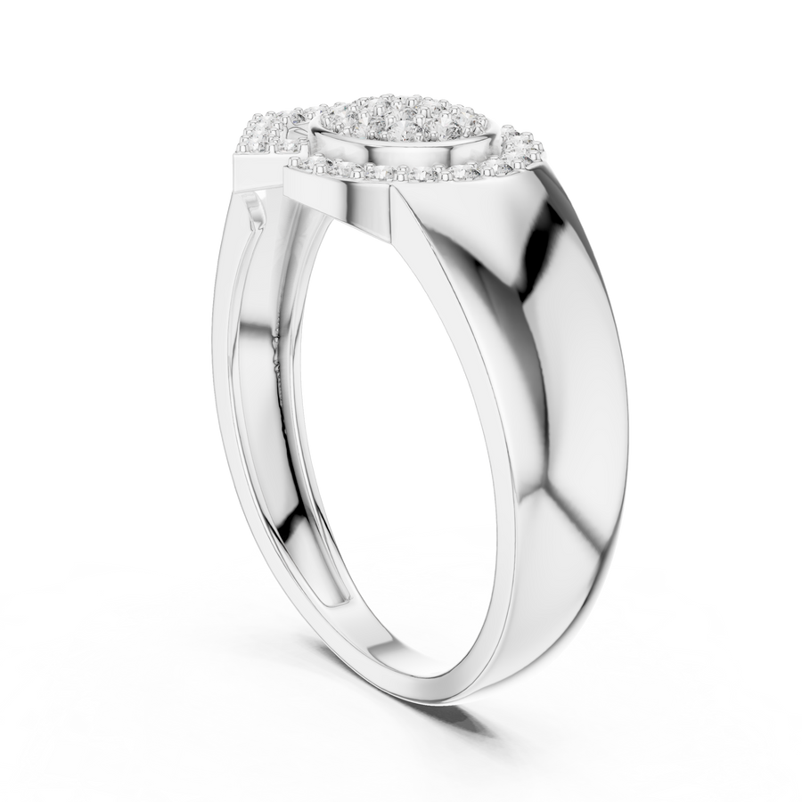 Avelisse Twin Arc Halo Pavé  Diamond Ring