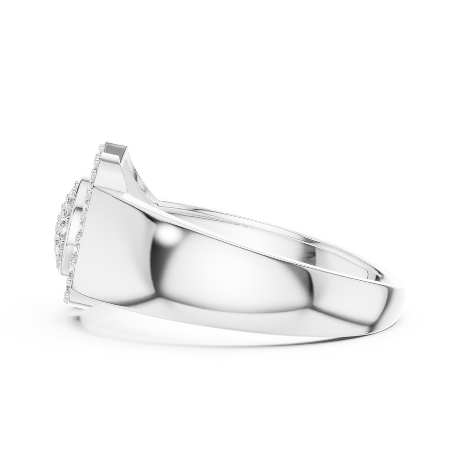 Avelisse Twin Arc Halo Pavé  Diamond Ring