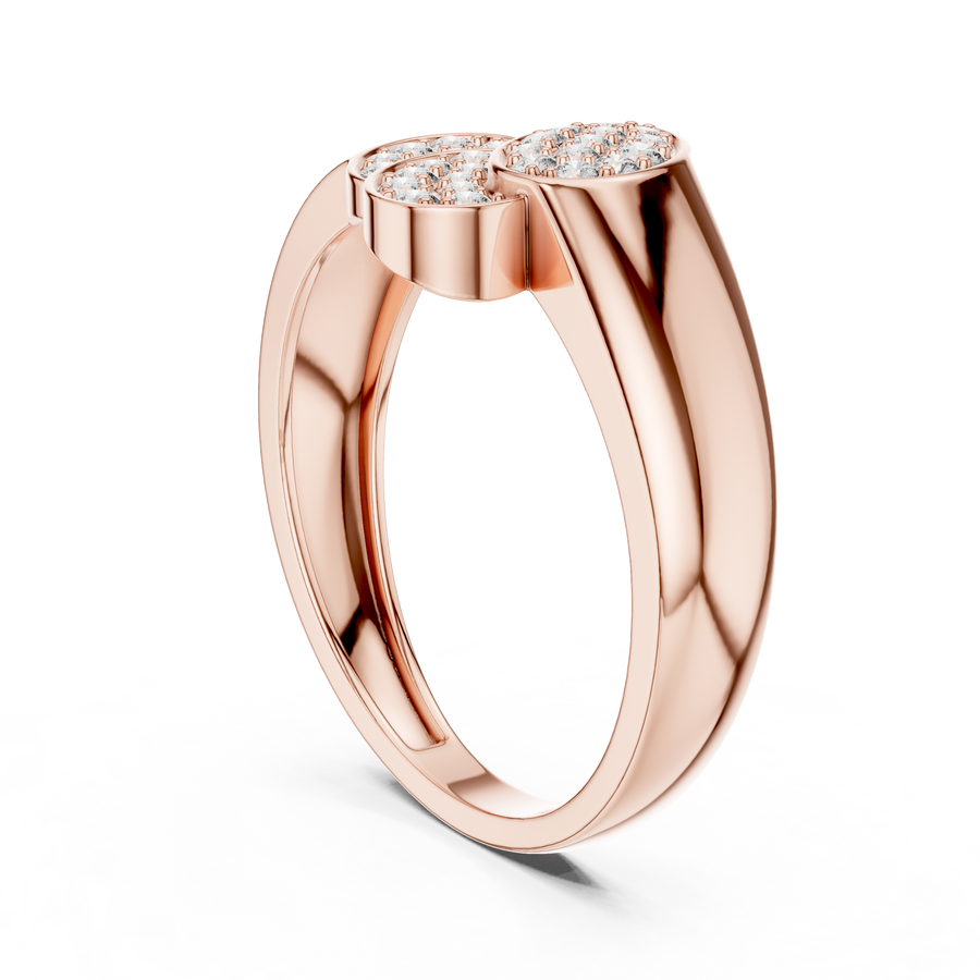 Lunavienne Twin Marquise  Pavé  Diamond Ring