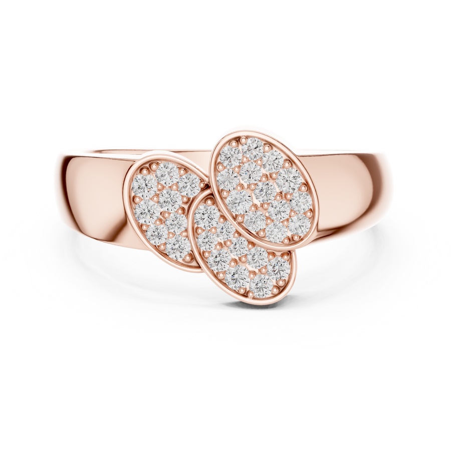 Lunavienne Twin Marquise  Pavé  Diamond Ring