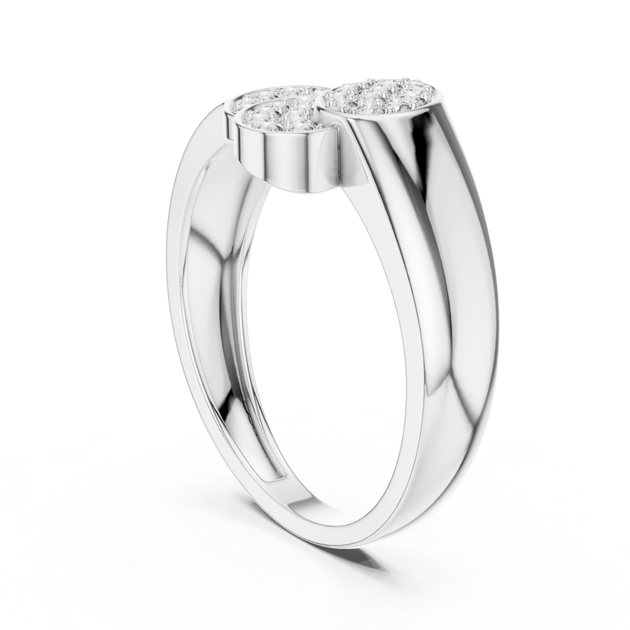 Lunavienne Twin Marquise  Pavé  Diamond Ring
