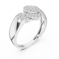 Lunavienne Twin Marquise  Pavé  Diamond Ring