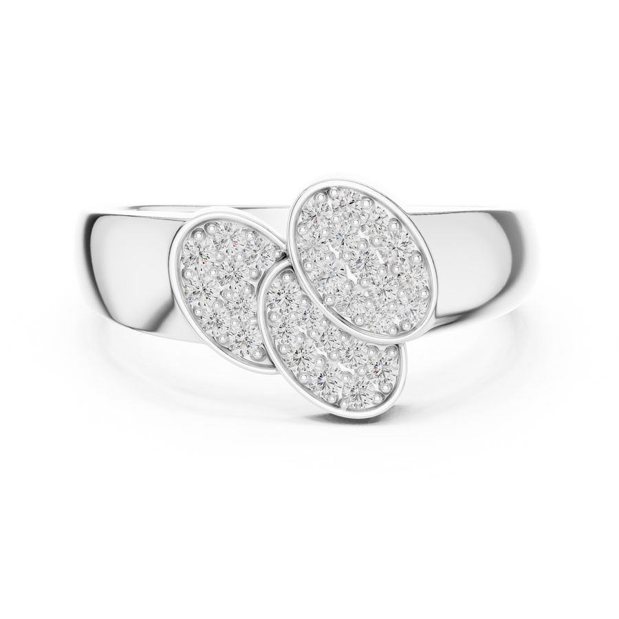 Lunavienne Twin Marquise  Pavé  Diamond Ring