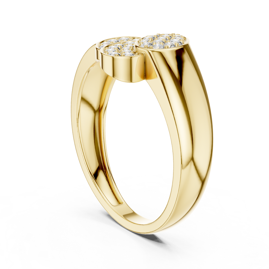 Lunavienne Twin Marquise  Pavé  Diamond Ring