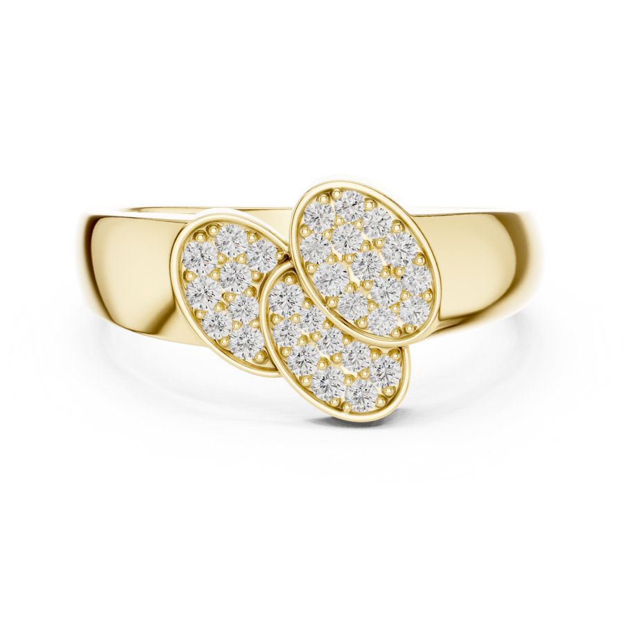 Lunavienne Twin Marquise  Pavé  Diamond Ring