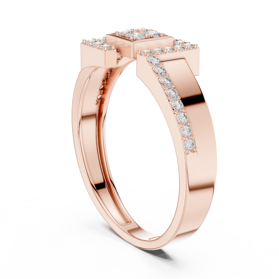 Elarienne Square Halo Pavé Diamond Ring