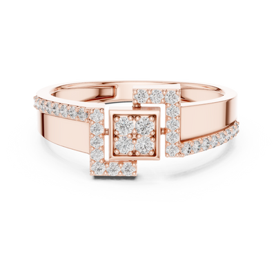 Elarienne Square Halo Pavé Diamond Ring