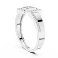 Elarienne Square Halo Pavé Diamond Ring