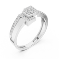 Elarienne Square Halo Pavé Diamond Ring