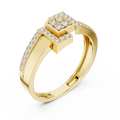 Elarienne Square Halo Pavé Diamond Ring