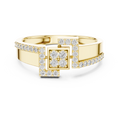 Elarienne Square Halo Pavé Diamond Ring