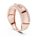 Cyravienne Linear Pavé Band  Diamond Ring