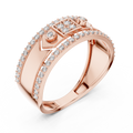 Cyravienne Linear Pavé Band  Diamond Ring