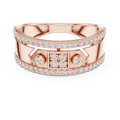 Cyravienne Linear Pavé Band  Diamond Ring
