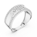 Cyravienne Linear Pavé Band  Diamond Ring