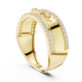 Cyravienne Linear Pavé Band  Diamond Ring