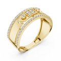 Cyravienne Linear Pavé Band  Diamond Ring