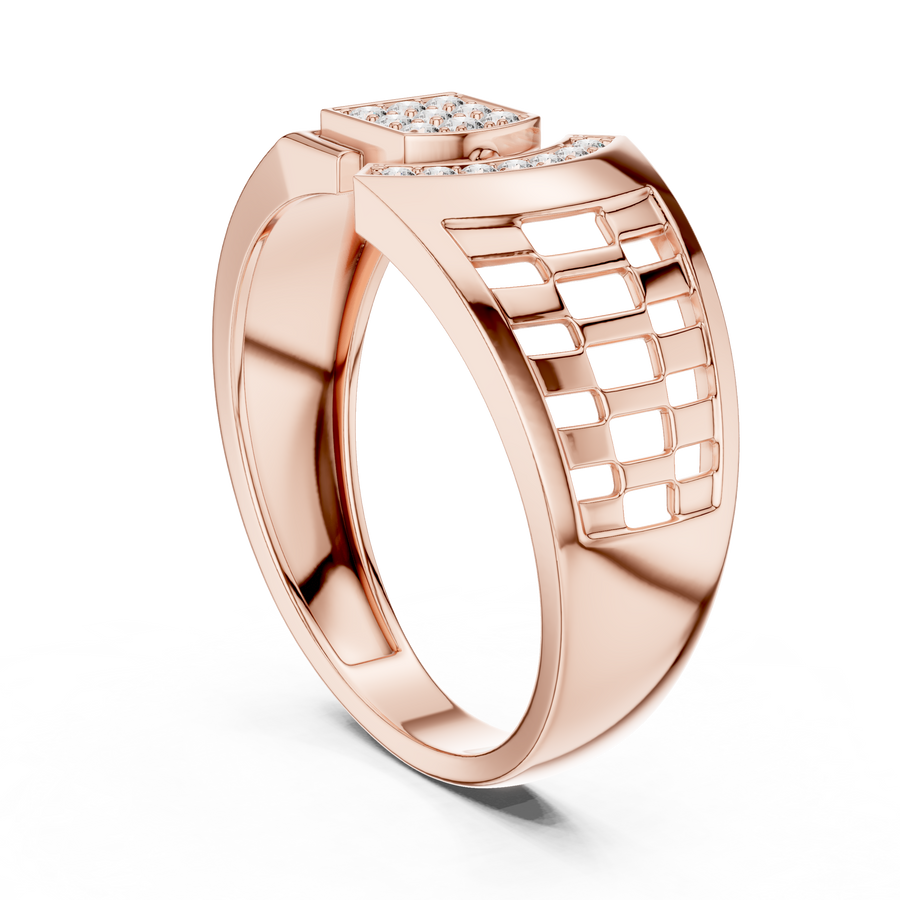 Seravienne Sculpted Round Diamond Ring