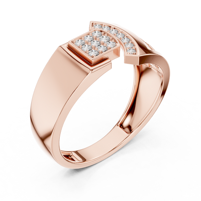 Seravienne Sculpted Round Diamond Ring