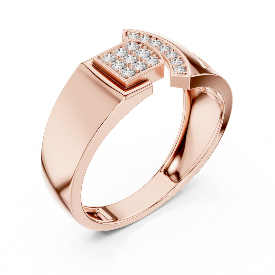 Seravienne Sculpted Round Diamond Ring