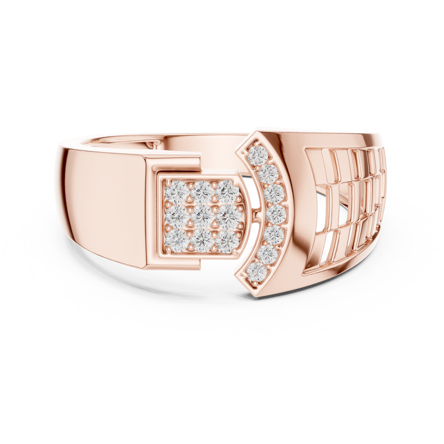 Seravienne Sculpted Round Diamond Ring