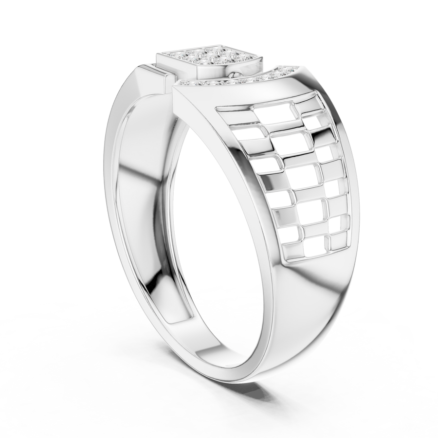 Seravienne Sculpted Round Diamond Ring
