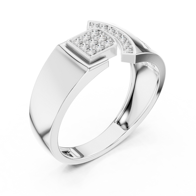 Seravienne Sculpted Round Diamond Ring