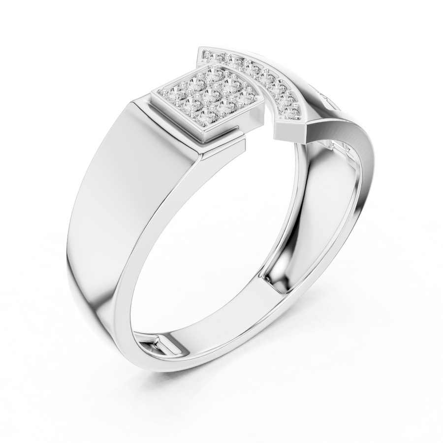 Seravienne Sculpted Round Diamond Ring