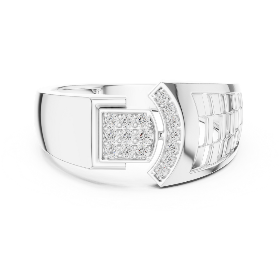 Seravienne Sculpted Round Diamond Ring