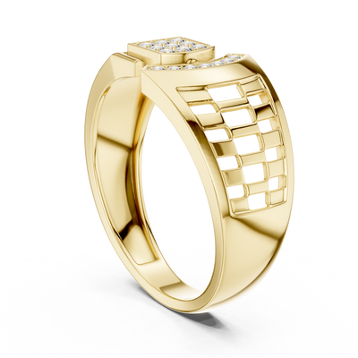 Seravienne Sculpted Round Diamond Ring