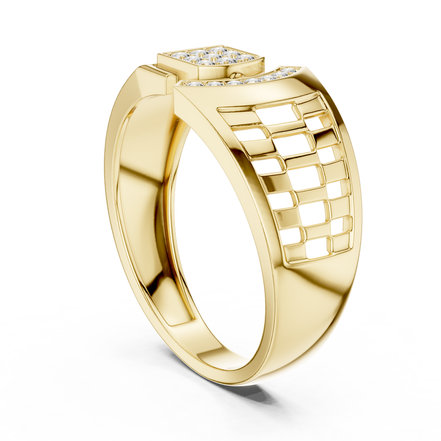Seravienne Sculpted Round Diamond Ring