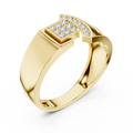 Seravienne Sculpted Round Diamond Ring