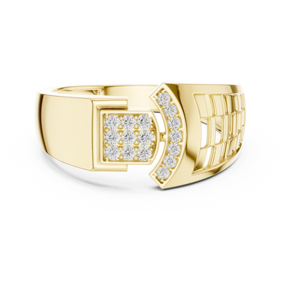 Seravienne Sculpted Round Diamond Ring