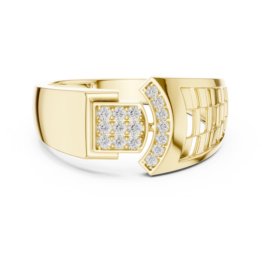 Seravienne Sculpted Round Diamond Ring