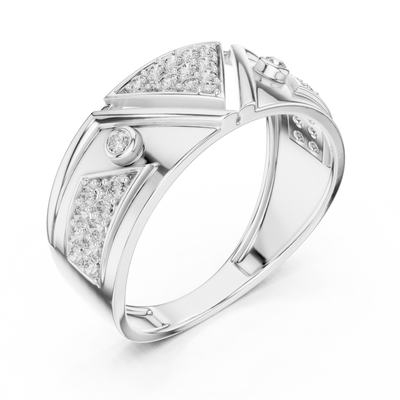 Varellienne Chevron Pavé Diamond Ring