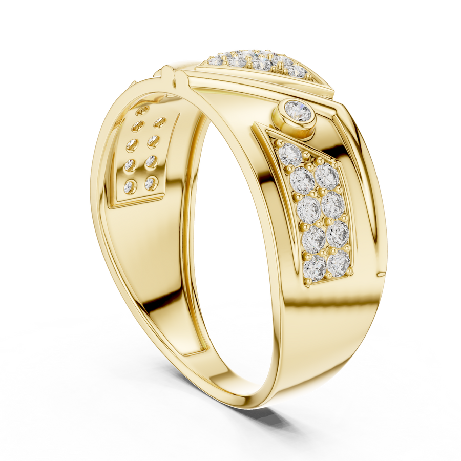 Varellienne Chevron Pavé Diamond Ring