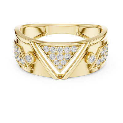Varellienne Chevron Pavé Diamond Ring